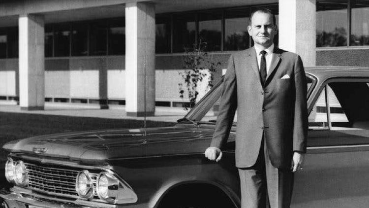 Ford Mustang and a man